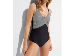 B.P.C kostium jednoczęściowy czarny w białe paski r.42