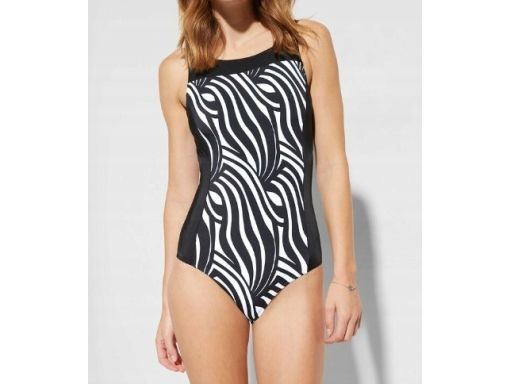 B.P.C kostium kąpielowy czarny zebra r.40