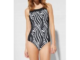 B.P.C kostium kąpielowy czarny zebra r.40