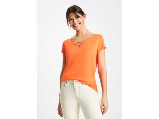 AG4900 t-shirt pomarańczowy z paskami r.36/38