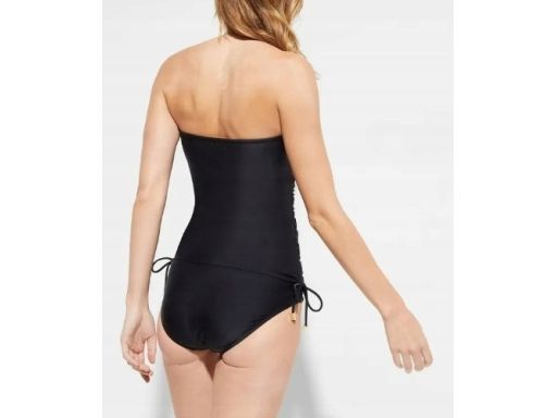 B.P.C tankini czarne z marszczeniami i z figami r.44