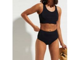 B.P.C bikini bustier czarne z figami wysoki stan r.40