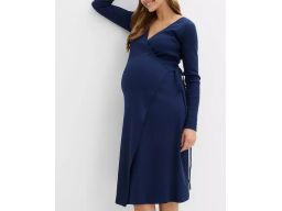 B.P.C sukienka ciążowa i do karmienia granatowa kopertowa 40/42 .