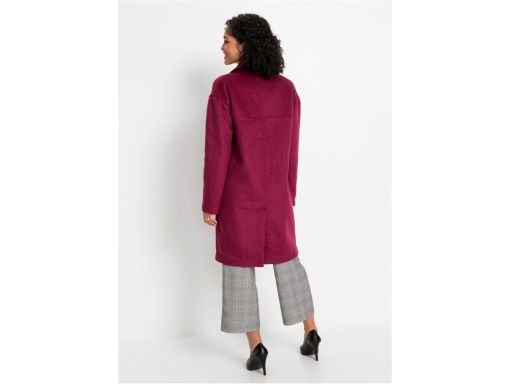 B.P.C bordowy prosty płaszcz na guziki 50.