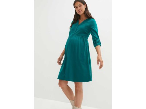 B.P.C sukienka ciążowa i do karmienia zielona 32/34.
