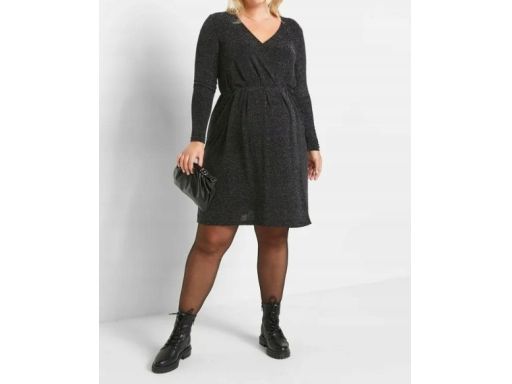 B.P.C sukienka ciążowa i do karmienia piersią ze srebrną nitką 52/54.