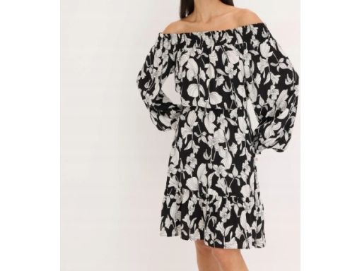 B.P.C midi sukienka carmen w kwiaty r.50