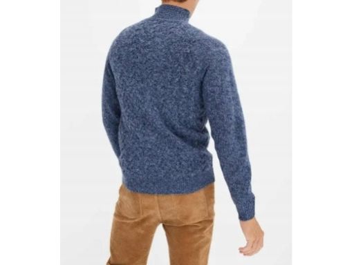 B.P.C sweter męski granatowy melanż ze stójką i zamkiem S.