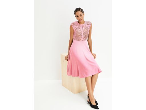 B.P.C różowa sukienka z koronkową górą ^40/42