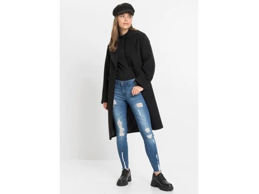 B.P.C spodnie jeansy skinny z dziurami przetarcia ^38