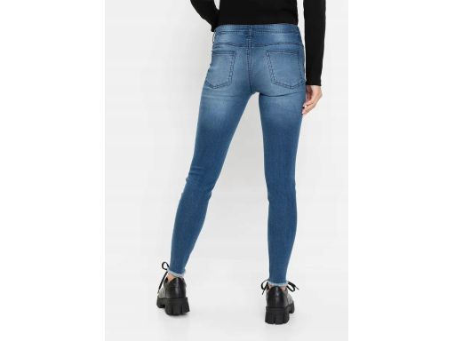 B.P.C spodnie jeansy skinny z dziurami przetarcia ^38