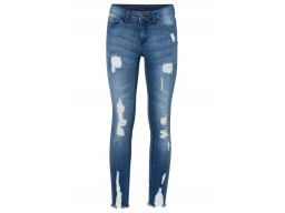 B.P.C spodnie jeansy skinny z dziurami przetarcia ^38