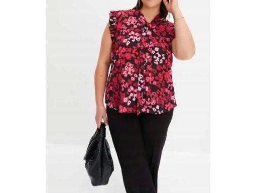 B.P.C bluzka szyfonowa wzorzysta 48.
