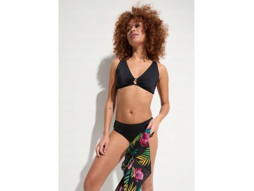 B.P.C bikini czarne trójkątne miseczki z figami ^44