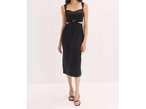 B.P.C sukienka satynowa czarna sexy r.40