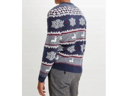B.P.C sweter granatowy męski świąteczny r.XXL
