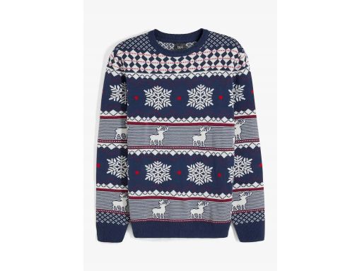 B.P.C sweter granatowy męski świąteczny r.XXL