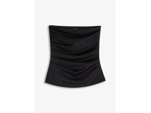 B.P.C bluzka top bandeau marszczony czarny r.44/46