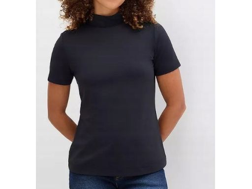 B.P.C t-shirt czarny elastyczny z golfem r.40/42