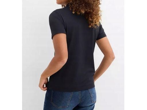 B.P.C t-shirt czarny elastyczny z golfem r.40/42