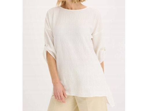 B.P.C bluzka śmietankowa strukturalna z koronką r.42