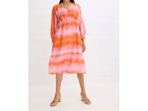 B.P.C sukienka midi z rozcięciem cieniowana r.38