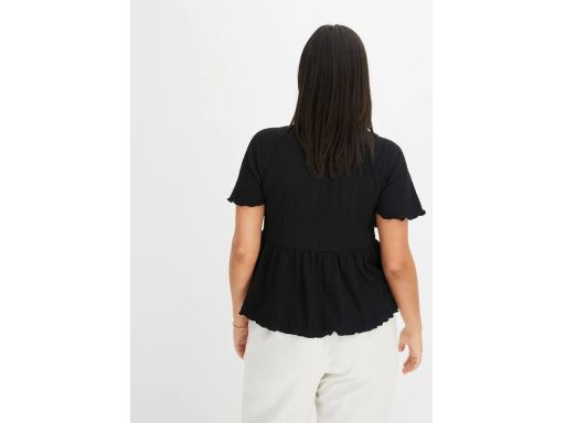 B.P.C bluzka czarna z krepy 44/46.