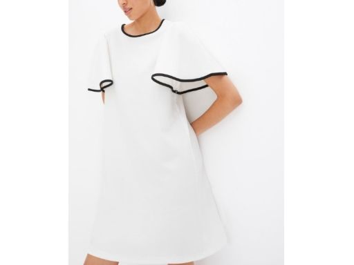 B.P.C śmietankowa sukienka z luźnymi rękawkami ^44/46