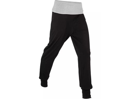 B.P.C spodnie haremki czarne z szarym pasem 52/54.