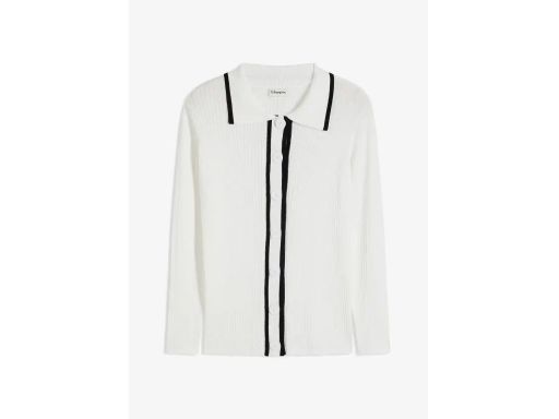 B.P.C sweter rozpinany biało-czarny damski r.40/42