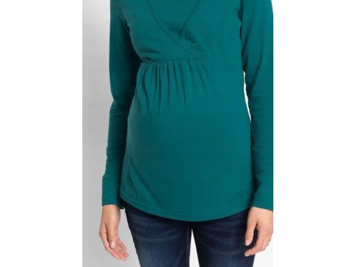 B.P.C bluzka ciążowa i do karmienia zielona bawełniana 44/46.