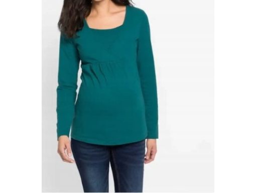 B.P.C bluzka ciążowa i do karmienia zielona bawełniana 44/46.
