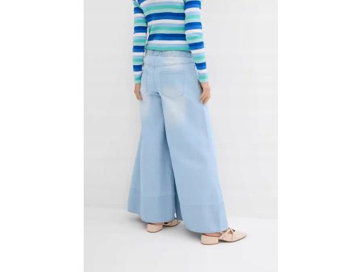 B.P.C spodnie damskie jeans szerokie nogawki jasne r.46