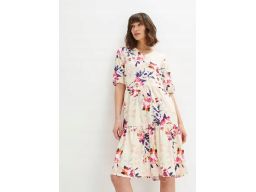 B.P.C kremowa sukienka w kwiaty ^32/34
