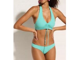 B.P.C bikini turkusowe z wiązaniem na szyi r.46