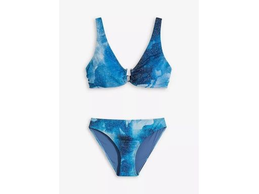 B.P.C bikini niebieskie cieniowane ze srebrną nitką 42.