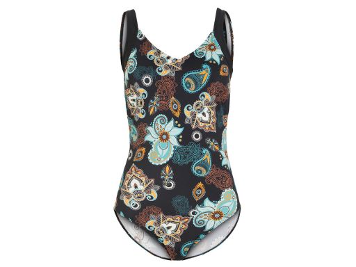 B.P.C kostium kąpielowy czarny z kolorowym wzorem ^44