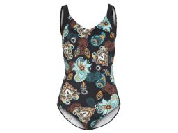 B.P.C kostium kąpielowy czarny z kolorowym wzorem ^44