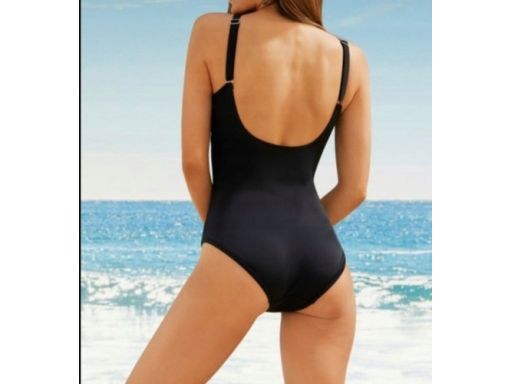 B.P.C kostium jednoczęściowy czarny z aplikacją przy ramiączkach 40.