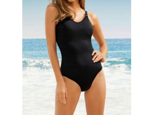 B.P.C kostium jednoczęściowy czarny z aplikacją przy ramiączkach 40.