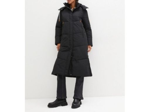 B.P.C płaszcz czarny damski pikowany z kapturem r.46