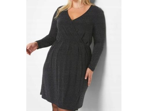 B.P.C sukienka ciążowa i do karmienia piersią ze srebrną nitką 36/38.