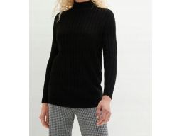 B.P.C czarny sweter ze stójką prosty r.36/38