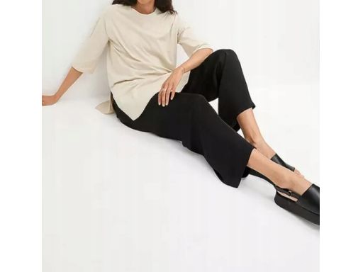 B.P.C dłuższy t-shirt damski rękaw 3/4 beżowy 48/50.