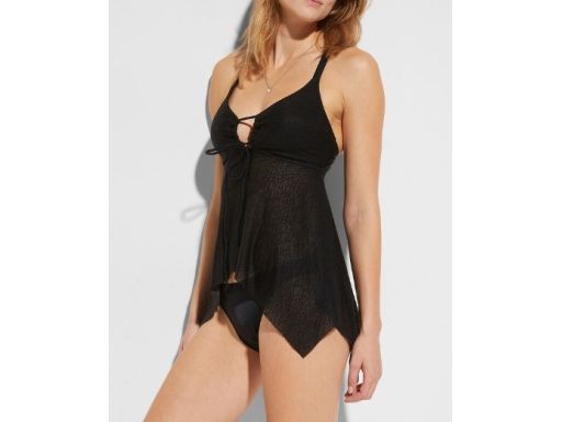 B.P.C tankini asymetryczne czarne + figi r.38