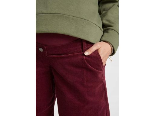 B.P.C spodnie ciążowe sztruksowe bordo r.44