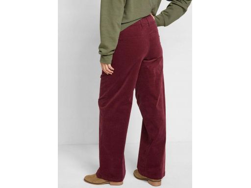 B.P.C spodnie ciążowe sztruksowe bordo r.44