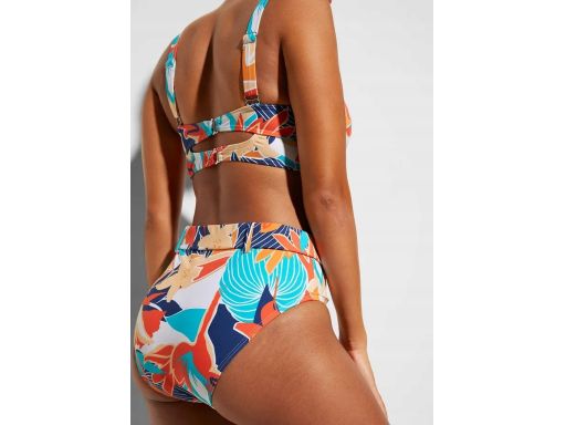 B.P.C bikini na fiszbinach kolorowe z figami z wysokim stanem r.48(95C