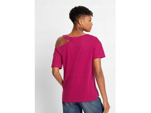 AG3919 bluzka t-shirt nadruk wycięcie r.44/46