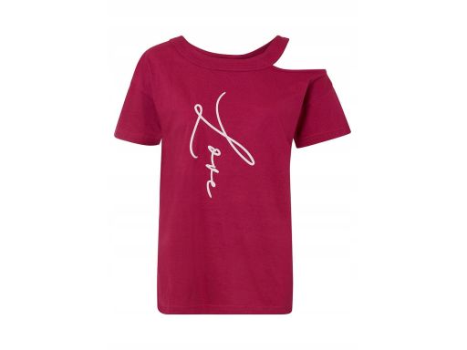 AG3919 bluzka t-shirt nadruk wycięcie r.44/46